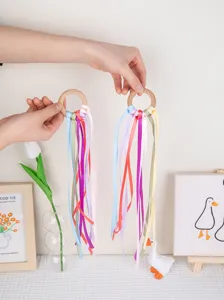 Holz Regenbogen Band Ring Spielzeug Kinder Tanz Requisiten fur Kindergarten Spiel