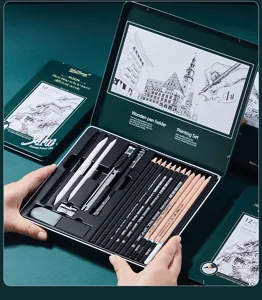 Professional sketching pencil set art supplies charcoal pencils drawing kit for beginners