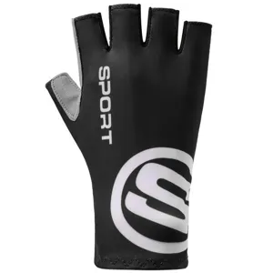 Guanti da ciclismo neri senza dita, guanti sportivi traspiranti per fitness all'aperto.