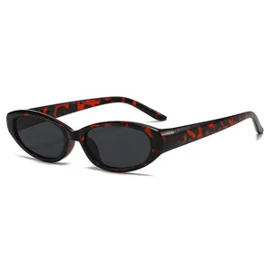 Retro ovale Sonnenbrille mit Schildpatt-Muster für Damen und Herren, UV-Schutz Vintage.