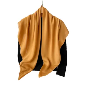 Solid color Turkish yarn square scarf lightweight women spring summer shawl headscarf drape