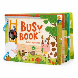 Montessori druk boek voor peuters, vroeg leerend educatief sticker boek speelgoed.