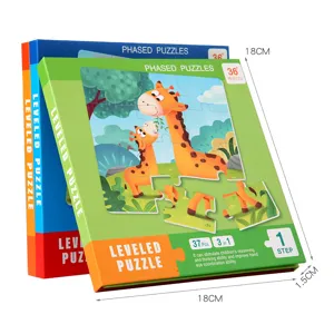 Kids magnetic progressive puzzle book 37 pcs educational toy set for early learning and brain training