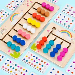 Wooden color matching logic training toy set for kids early education and brain development.