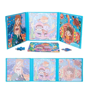 Children magnetic puzzle three in one educational learning toy for 3 to 6 years old