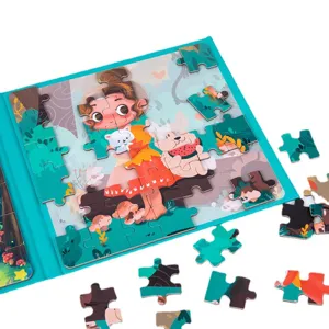 Children's magnetic educational puzzle toy, interactive puzzle book for early learning.