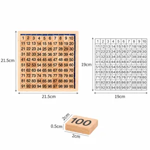 Tavola numerica 1-100 giocattolo educativo in legno Montessori apprendimento matematica