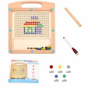 Wooden magnetic drawing board toy for kids educational pen control training practice