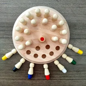 Wooden memory chess game for kids early education brain training interactive board toy