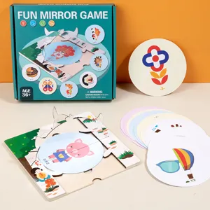 Jeu de puzzle de symétrie de miroir en bois pour enfants jouet éducatif de pensée spatiale