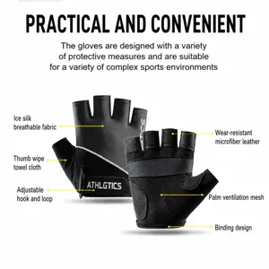 Halbfinger Radhandschuhe atmungsaktiv rutschfest Outdoor Sport Fitness Mountainbike