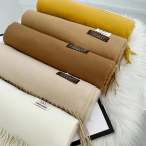 Women Winter Solid Color Imitation Cashmere Scarf Tassel Long Warm Shawl Soft Fashion Daily Neck Scarf Wrap
