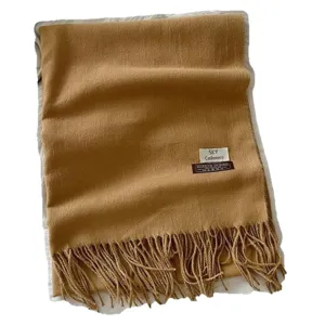 Solid color imitation cashmere scarf for women autumn and winter long tassel shawl