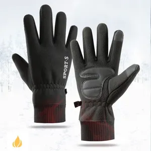Warm Winter Fleece Gloves Touch Screen Windproof Anti-Slip Thermal Gloves For Cycling Driving Men And Women