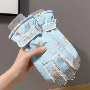 Women's winter ski gloves waterproof windproof warm fleece lined touch screen snow gloves