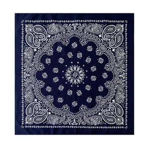 Classic paisley bandana square scarf for women, retro cotton head wrap and stylish neck scarf.