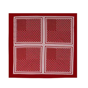 Klassieke rood witte stippen satijn vierkante sjaal 90cm elegante dames halsdoek.