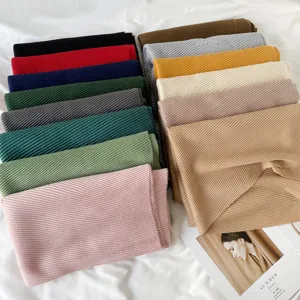 Effen geplooide sjaal imitatie kasjmier lange omslagdoek winter warme nekdoek