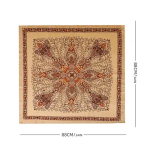 88cm satin square scarf floral paisley print women hair scarf fashion bandana shawl neck