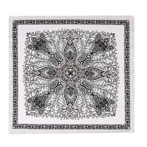 Floral print satin silk square scarf 88cm women fashion hair scarf shawl wrap