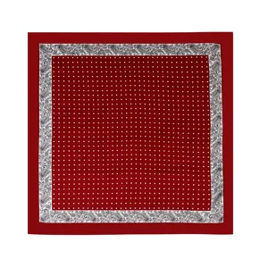 88cm square satin silk scarf red polka dot paisley vintage foulard head wrap women fashion shawl