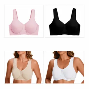 Damen High Impact Sport BH Übergröße Push Up Nahtlos Yoga Weste Atmungsaktiv Stoßfest Mit Bügel Fitness Top Zum Laufen Fitnessstudio