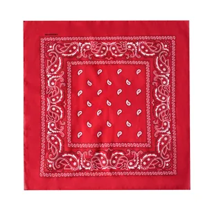 Rotes Paisley Bandana 100% Baumwolle quadratisches Tuch für Outdoor Sport Radfahren