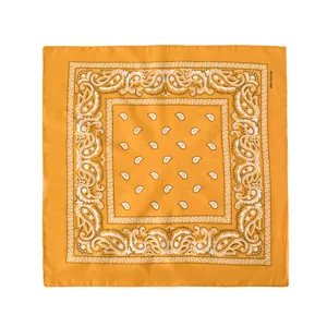 Oranger Paisley Bandana 100% Baumwolle Kopftuch Outdoor Sport Radfahren Gesichtsmaske.