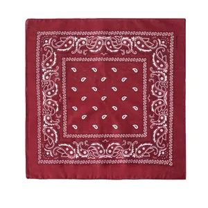 Rotes Paisley Bandana 100% Baumwolle quadratisches Tuch für Outdoor Radfahren Mode Hip-Hop.