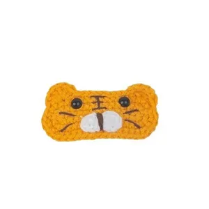 Handmade crochet tiger hair clip cute orange wool hairgrip plush animal hair accessories for women