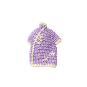 Handmade crochet qipao miniature doll clothes cute retro chinese style yarn outfit accessory