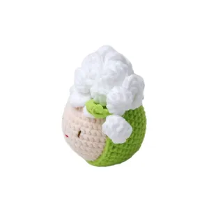 Handmade crochet plush doll cute vegetable pendant keychain soft toy gift for couples kids