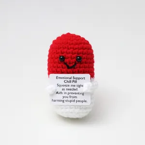 Bambola pillola in filo fatta a mano per supporto emotivo, ottima idea regalo carina.