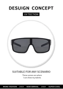 Grosse Fassung einteilige Schild Sonnenbrille fur Outdoor Radfahren winddichte Sport Brille