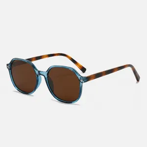 Mode Gepolariseerde Zonnebril Unisex Vintage Rond Polygoon Rand UV400 Bescherming PC Frame TAC Lens Outdoor Rijden Bril