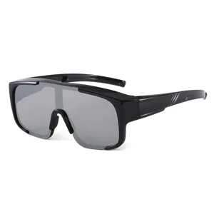 Grosse Schild-Sonnenbrille fuer Outdoor-Fahrradfahren und winddichten Sport-Styling.