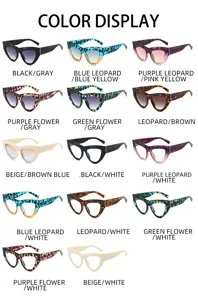 Cat eye Sonnenbrille Damen Mode Farbdisplay trendige Brillenstile einzigartige Retro Designs.