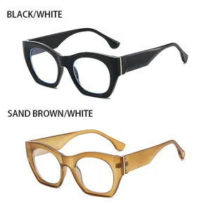 Modische dicke Katzenaugen Sonnenbrille für Damen, Vintage Retro Brille mit schlankem Design.