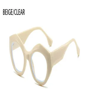 Trendige klobige Sonnenbrille für Damen und Herren, modische Retro übergroße Brille für Party.