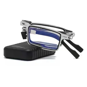 Ultra-light portable folding reading glasses with case, high-definition anti-blue light.
