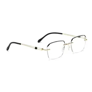 Elegante, leichte Business Lesebrille mit Metallrahmen und klaren Blaulichtfilter-Gläsern.