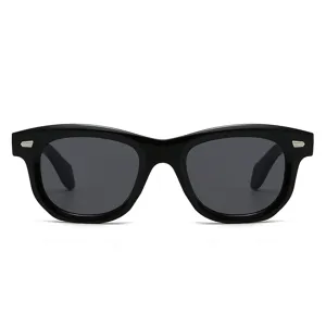 Occhiali da sole vintage con montatura nera per uomo e donna, stile retrò classico chic.