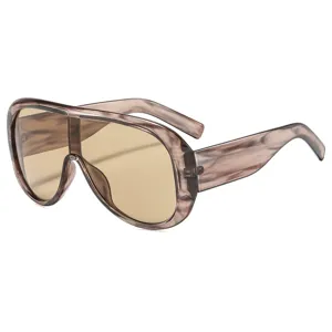 Oversized shield sunglasses for women men trendy wrap-around sun glasses main view