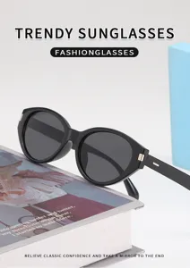 Γυαλιά ηλίου cat-eye μαύρα της μόδας για γυναίκες, oversized γυαλιά ηλίου με μεταλλική λεπτομέρεια.