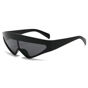 Futuristische Dreieck Sonnenbrille für Damen und Herren, coole Sci-Fi Schild Brille.