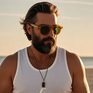 Vintage Runde Sonnenbrille Für Damen Herren Kunststoff Metall Rahmen Schildpatt Leopardenmuster UV400 Sonnenschutz Brille