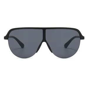 Große Schild Sonnenbrille Trendiges One-Piece Glas Radfahren Visier Mode Sonnenbrillen Damen