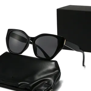 Gafas de sol retro negras oversize ojo de gato para hombre y mujer, moda clásica conducción.