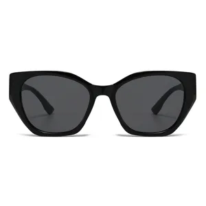 Gafas de sol retro oversize negras clásicas para hombres y mujeres, protección.