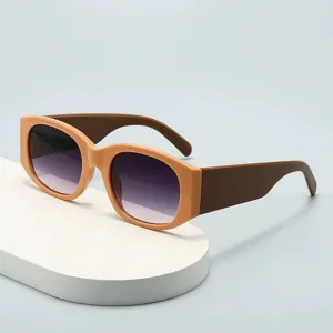 Gafas de Sol Retro de Marco Grande Ojo de Gato para Mujer Hombre Moda UV400 Marco de PC Estilo de Diseñador Protección Solar